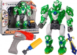 Schroefbare robot met licht en geluid – groene set met boormachine en schroevendraaier