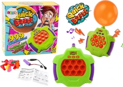 Electronic skill console with popping balloons