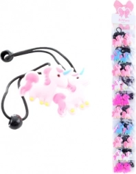 Elastike za lase z motivom samoroga, 2 kosa (pakiranje po 10)