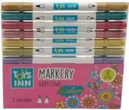 Akril fémes filctollak duplafejű 12db