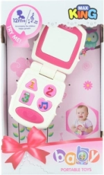 Telefono baby rosa per bambini con suoni e luci