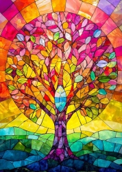 Albero a mosaico Puzzle 1000 pezzi