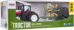 Kids' RC Tractor with Hay Rake 1:24 – Red