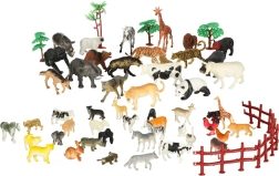 Set figurica životinja za zoološki vrt i farmu, 59 kom u kutiji