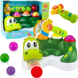 Interaktivni krokodil s kladivcem in toboganom