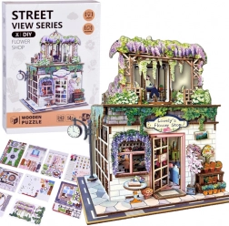 Puzzle 3D en bois Fleuriste avec lumière, 243 pièces