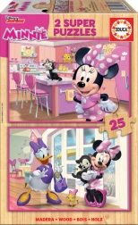 Drvene puzzle Minnie 2x25 dijelova