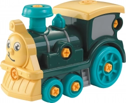 Screw-together train engine with electric screwdriver 28.5 cm