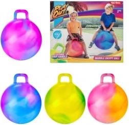 Hoppebold med håndtag 45 cm farverig