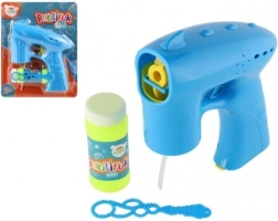 Blå sæbeboble-pistol med påfyldning, 13 cm