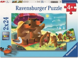 Ravensburger Puzzel Berenfamilie op uitstapje 2 x 24 stukjes