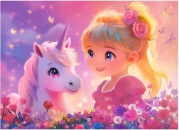 Castorland puzzle principessa con unicorno 100 pezzi