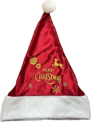 Cappello di Natale con stampa dorata