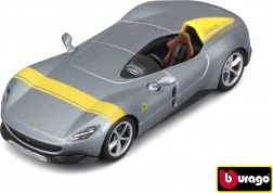 Modèle de voiture métallique 1:43 BBURAGO Ferrari Monza SP1 argent/jaune