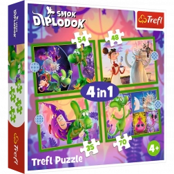 Puzzle 4u1 Svijet Zmaja Diplodoka