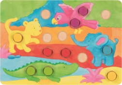 Színes GOKI kocka társító játék