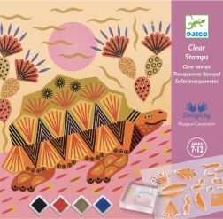 Stamp Set with Patterns and Animals by Djeco