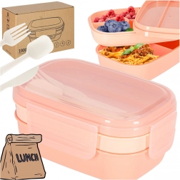 Lunch box avec séparateurs 1900 ml, abricot
