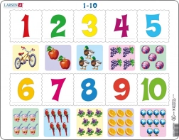 Larsen puzzle Numbers 1-10, 10 pieces