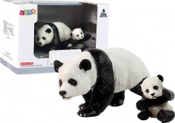 Set of 2 Panda Figures with Panda Cub Animals of the World