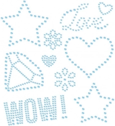 WOW Iron-On Rhinestone Stickers
