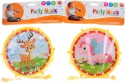 Set musicale 3 in 1: tamburo, tamburello e maracas con animaletti