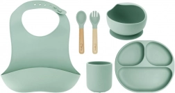 Children's Silicone Dining Set MoMi AMI Green