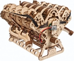 Ugears 3D wooden mechanical puzzle V8 engine