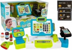 Cassa giocattolo con pannello touch, bilancia, scanner e terminale di pagamento