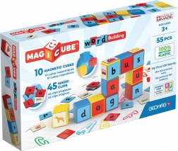 Geomag Magicube Words educational magnetic building set 55 pieces