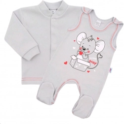 completino per neonati NEW BABY Mouse, grigio, taglia 80 (9–12 mesi)