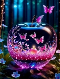 Dijamantno slikanje Staklena jabuka 30x40 cm