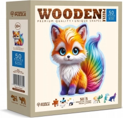 Wooden Puzzle Cute Fox 50 Pieces from Wooden City