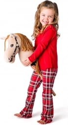 Hobby horse Gracja – wicker stick horse with soft plush