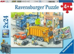 Ravensburger puzzle Smetlari i Vuča vozilo 2x24 komada