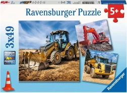 Puzzle RAVENSBURGER Macchine edili 3×49 pezzi