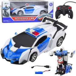 Police car–robot 2-in-1 remote controlled 1:18