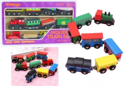 Wooden Train with Magnets - Set of 12 pcs