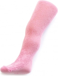New Baby children's jacquard tights pink