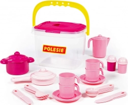 Set de thé pour quatre dans une boîte