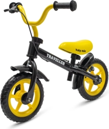 Bicicletta senza pedali con freno BABY MIX Traveller nera