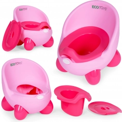 Children's potty with detachable insert and non-slip legs in pink by ECOTOYS
