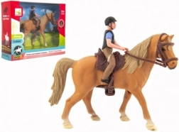Plastic Horse with Jockey – Riding Set for Kids 15 cm