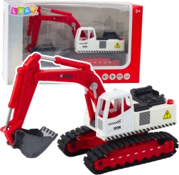 Pelle sur chenilles avec godet métallique, cabine pivotante, lumières et sons