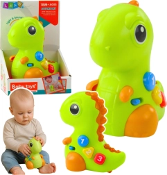 interactive dinosaur on wheels with lights and sounds for babies