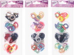 Sæt med hårelastikker 48 stk.