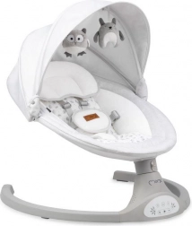 MoMi Kenani Electric Baby Swing, Light Grey