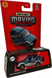Matchbox Moving Parts Mitsubishi Pajero 1991 blå terrængående bil