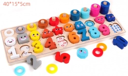 Puzzle Montessori in legno 4 in 1 – imparare a contare