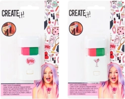 Hårkridt Snails flamingo – grøn og lyserød, 2 stk.